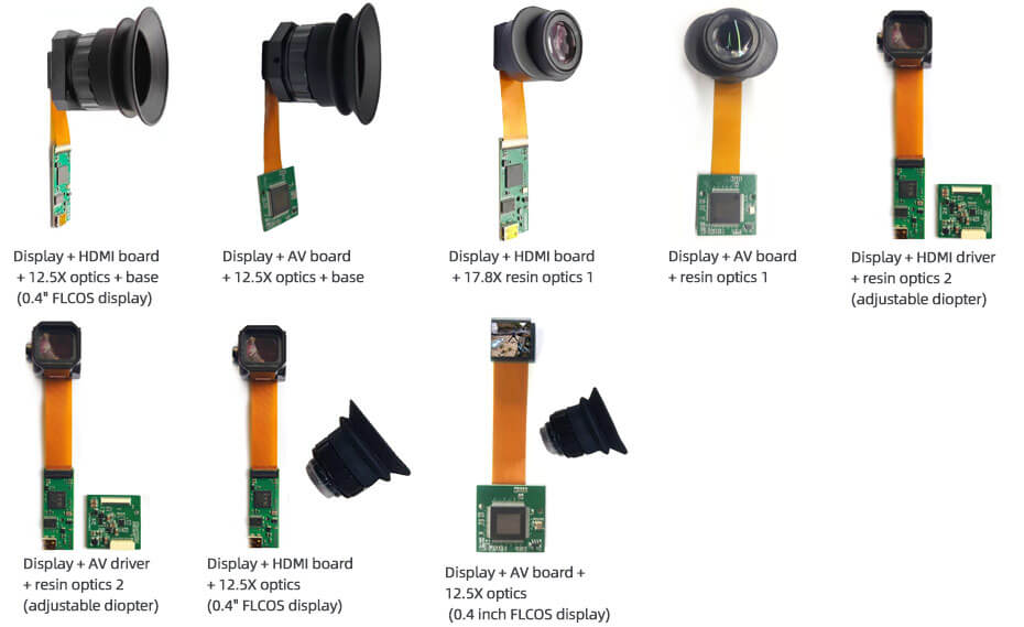 0.4 Inch Micro OLED Display 1280×960 OLED Display With AVHDMI Driver Board For EVF AR Red Dot Sight Display Solutions