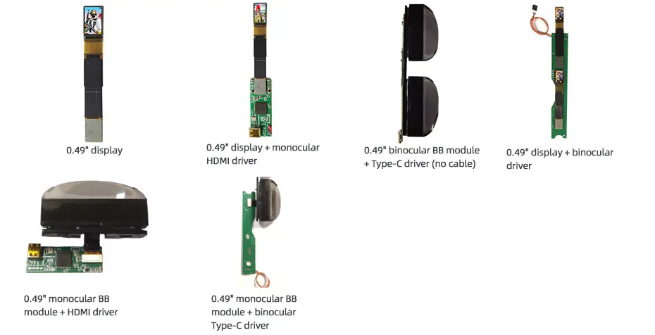0.49 Inch Micro OLED Display 1080×1920 OLED Display With Driver Board For EVF AR Red Dot Sight Display Solutions