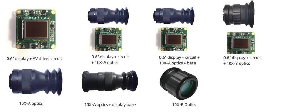 0.6 Inch Micro OLED Display 800×600 OLED Display With AV Driver Circuit For EVF AR Red Dot Sight Display Solutions