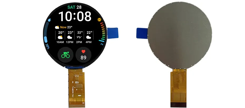 1.85 Inch AMOLED Display 360×360 MIPI CPU RGB SPI OLED Display With On-Cell Touch