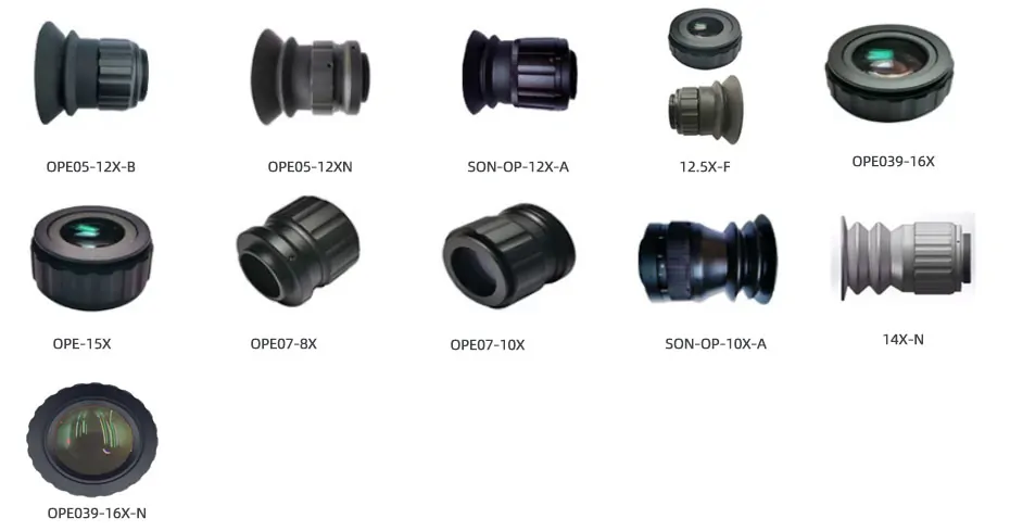 10× 12× 16× Adjustable Monocular Optical Eyepiece for OLED Displays Magnifying Lens for Digital Rifle Scopes & Night Vision