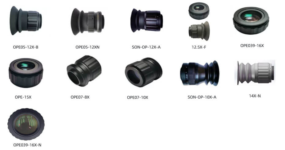 10× 12× 16× Adjustable Monocular Optical Eyepiece for OLED Displays Magnifying Lens for Digital Rifle Scopes & Night Vision