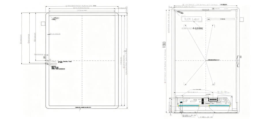 TE115C9M-LL0 11.5 Inch TFT LCD Display 1200×2000 MIPI LCD Display With In-Cell Touch