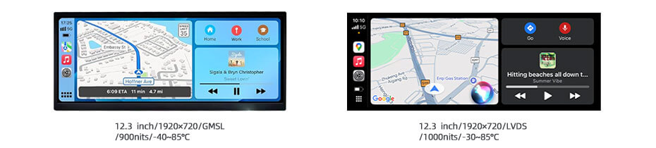 LA123WF7-SL05 12.3 Inch TFT LCD Display 1920×720 High Brightness 900nits GMSL Wide Temperature LCD Display With In-Cell Touch