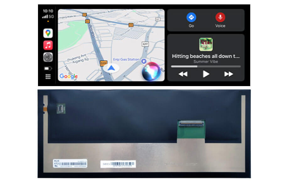 AV123Z7M-L1M 12.3 Inch TFT LCD Display 1920×720 High Brightness 1000nits LVDS Wide Temperature LCD Display With In-Cell Touch