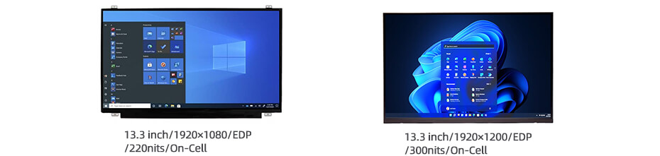 NV133FHM-T00 13.3 Inch TFT LCD Display 1920×1080 eDP LCD Display With On-Cell Touch
