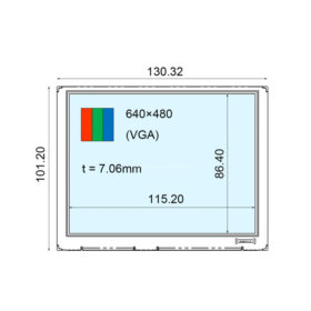 COM57H5137XSC Ortustech 5.7 Inch Blanview Display 640×480 Parallel RGB TFT LCD Display. 