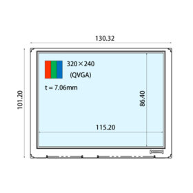 COM57H5139XSC Ortustech 5.7 Inch Transflective Display 320×240 Parallel RGB TFT LCD Display. 