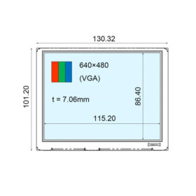 COM57H5M24KSC Ortustech 5.7 Inch Transflective Display 640×480 Parallel RGB TFT LCD Display. 