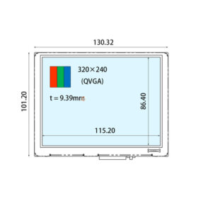 COM57H5M55KSC Ortustech 5.7 Inch Transflective Display 320×240 Parallel RGB TFT LCD Display. 