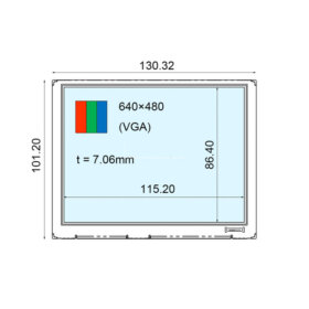 COM57T5M19ZSC Ortustech 5.7 Inch Blanview Display 640×480 Parallel RGB TFT LCD Display. 
