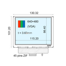 COM57T5M20ZLC Ortustech 5.7 Inch Blanview Display 640×480 Parallel RGB TFT LCD Display. 