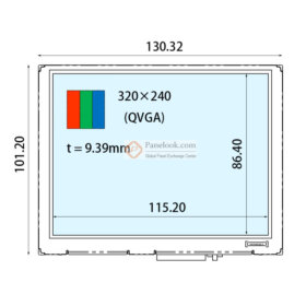 COM57T5M26ZSC Ortustech 5.7 Inch Blanview Display 320×240 Parallel RGB High Brightness TFT LCD Display. 