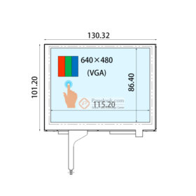 COM57T5M61ZRC Ortustech 5.7 Inch Blanview Display 640×480 Parallel RGB TFT LCD Display With 4-wire Resistive Touch. 