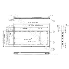 COM60H6M01DRC Ortustech 6 Inch Blanview Display 640×240 Parallel RGB TFT LCD Display With 4-wire Resistive Touch. 
