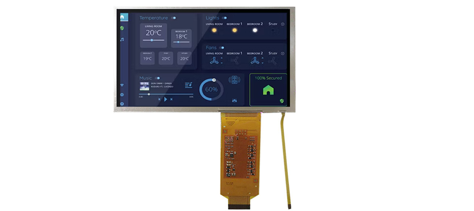 COM70T7M17ZLC Ortustech 7 Inch Blanview Display 800×480 Parallel RGB High Brightness TFT LCD Display