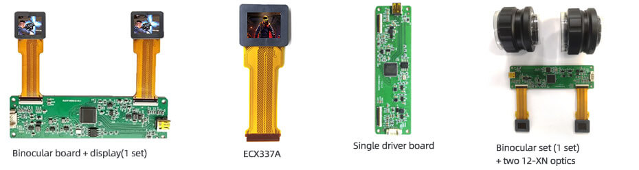 ECX337A 0.5 Inch Micro OLED Display 1280×960 OLED Display With Driver Board For EVF AR Red Dot Sight Display Solutions