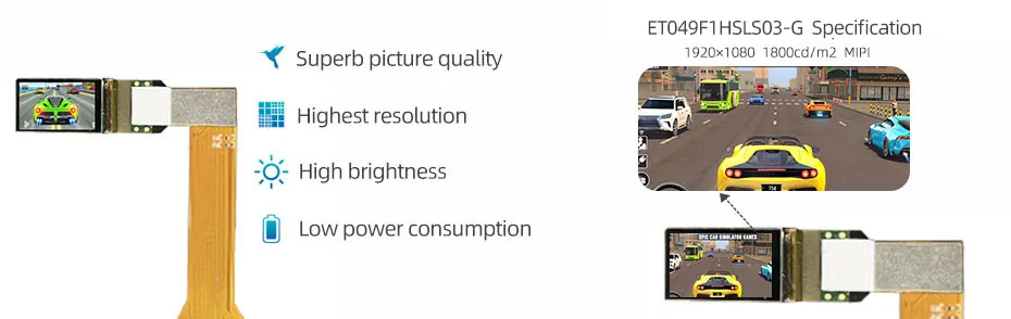0.49 Inch Micro OLED Display 1920×1080 MIPI High Brightness 1800nits OLED Display With HDMI Driver Board For EVF AR Red Dot Sight Display Solutions