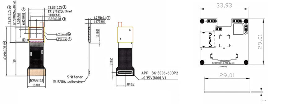 0.5 Inch Micro OLED Display 1600×1200 MIPI 1000nits High Brightness OLED Display With Driver Board For EVF AR Red Dot Sight Display Solutions
