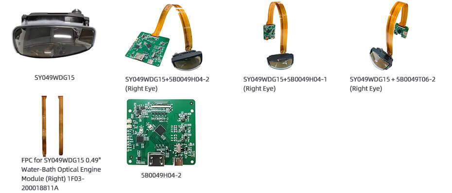 SY049WDG15 0.49 Inch Micro OLED Display 1920×1080 HDMI 1800nits High Brightness OLED Display With Driver Board For EVF AR Red Dot Sight Display Solutions