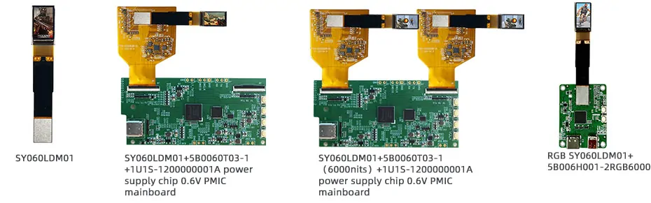 SY060LDM01 0.6 Inch Micro OLED Display 1920×1080 MIPI 6000nits High Brightness OLED Display With Driver Board For EVF AR Red Dot Sight Display Solutions