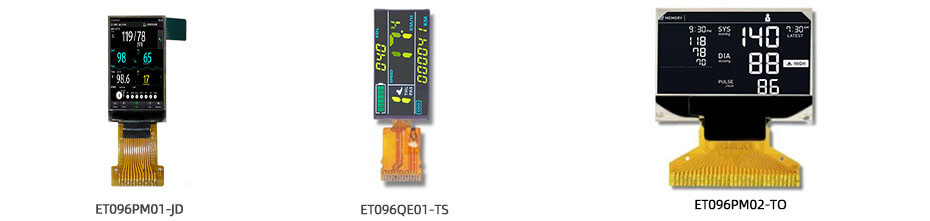 0.96 Inch PMOLED Display 64×128 SPII²C OLED Display For Healthcare & Medical Display Solution