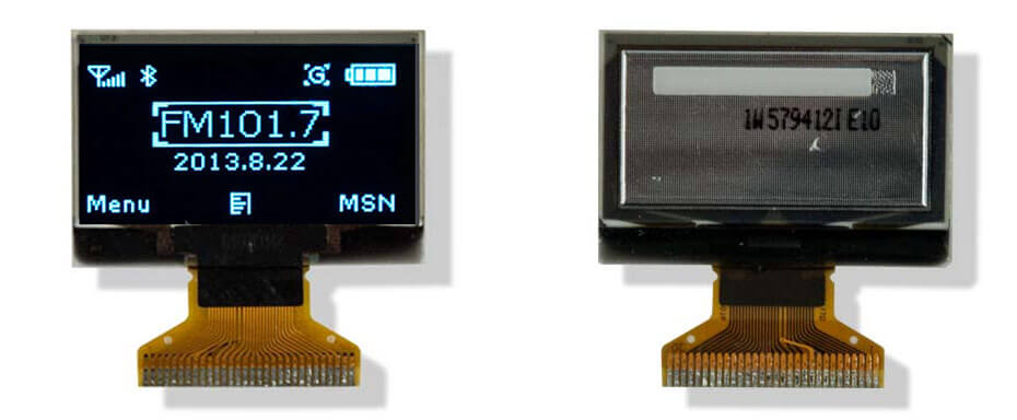 1.3 Inch PMOLED Display 128×64 CPU/SPI/I²C OLED Display For Healthcare & Medical Display Solution