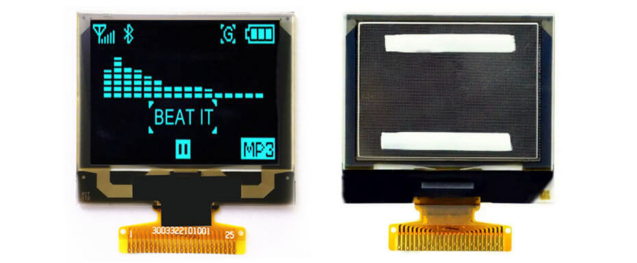 1.32 Inch OLED Display 128×96 CPU RGB SPI PMOLED Display For Healthcare & Medical Display Solution