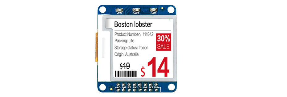1.54 Inch Low-Power E-Paper Display 200×200 SPI E Ink Electronic Paper Display Module