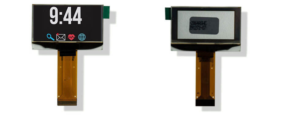 1.54 Inch PMOLED Display 128×64 CPU SPI I2C OLED Display For Healthcare & Medical Display Solution