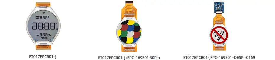 1.69 Inch Round Color E Ink Display 400×400 SPI Ultra-Thin Electronic Paper Display Module