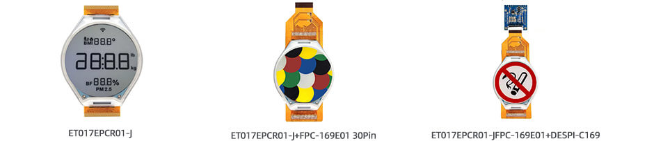 1.69 Inch Round Color E Ink Display 400×400 SPI Ultra-Thin Electronic Paper Display Module
