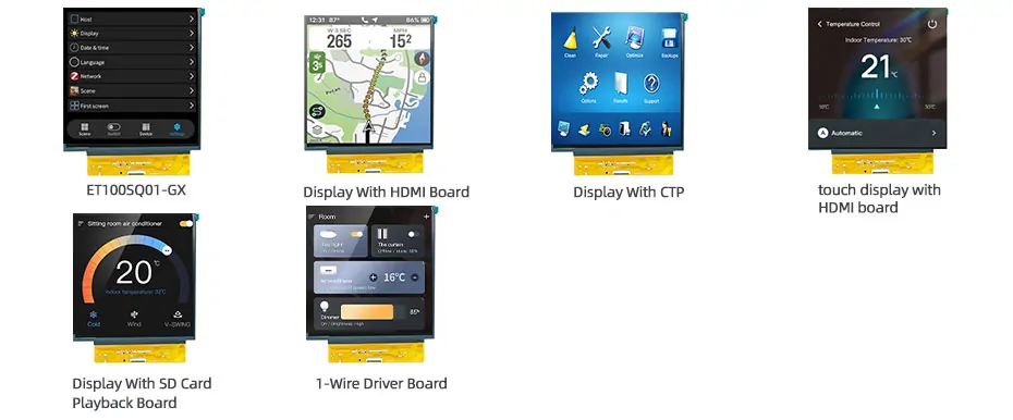 10 Inch Square Display 1200×1200 IPS High Brightness 1200nits MIPI TFT LCD Display