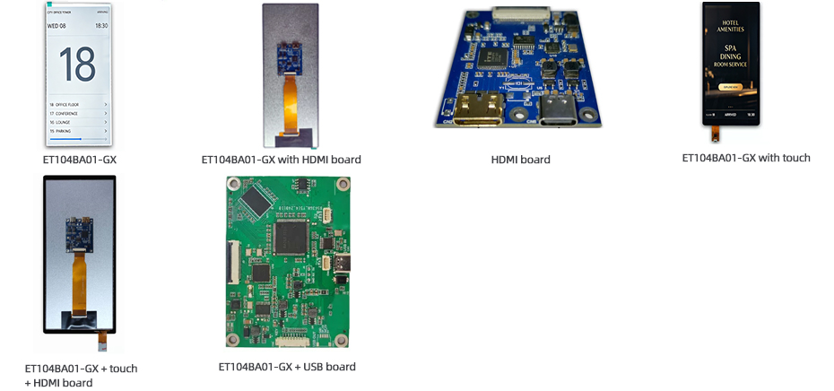 10.36 Inch Stretched LCD Display 720×1600 MIPI Bar Display with Touch & HDMI Driver Board