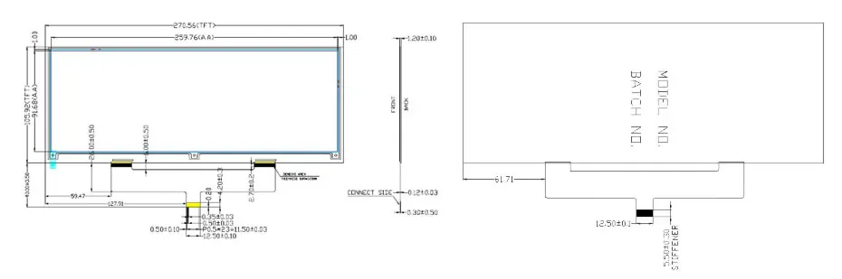 10.85 Inch Four-Color E-Paper Display 1360×480 SPI E-Ink Screen