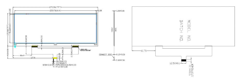 10.85 Inch Four-Color E-Paper Display 1360×480 SPI E-Ink Screen