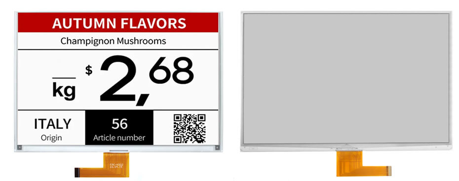 11.6 Inch Four-Color E-Paper Display 960×640 SPI E-Ink Screen
