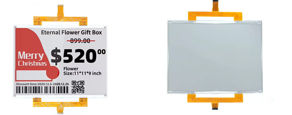12.48 Inch Black White Red E-Paper Display 1304×984 SPI E-Ink Screen for Raspberry Pi