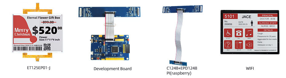 12.48 Inch Black White Red E-Paper Display 1304×984 SPI E-Ink Screen for Raspberry Pi