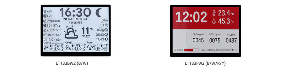 13.3 Inch E-Paper Display WiFi USB 960×680 24-Pin SPI E-Ink Electronic Ink Screen