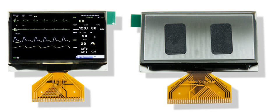 2.4 Inch PM-OLED Display 128×64 CPU SPI I2C Monochrome OLED Micro Display For Healthcare Medical Display Solution