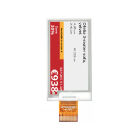 2.66 Inch Black & White E-Paper Display 360×184 SPI Partial Refresh Electronic Ink Display Module. 
