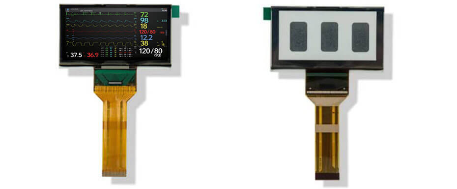 2.7 Inch PMOLED Display 128×64 CPU SPI I2C OLED Display For Healthcare Medical Display Solution