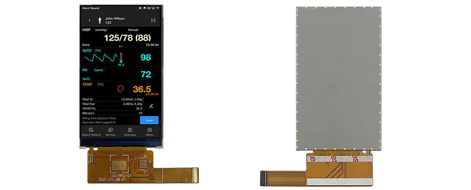 3.1 Inch TFT LCD Display 480×800 TTL LCD Display For Healthcare Medical Display Solution