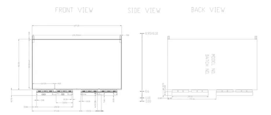 31.2 Inch 4-Color E-Paper Display 2560×1440 SPI E Ink Electronic Paper Display Module