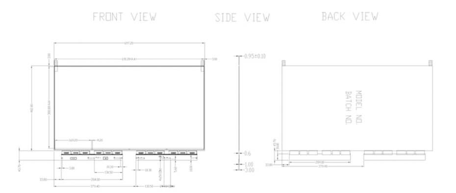31.2 Inch 4-Color E-Paper Display 2560×1440 SPI E Ink Electronic Paper Display Module