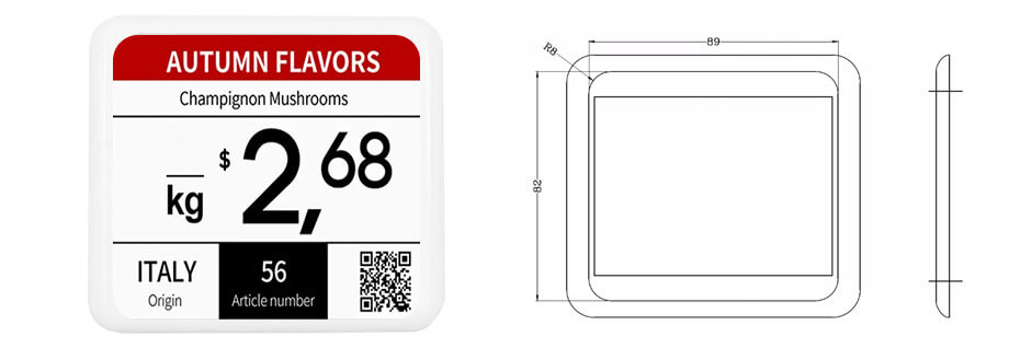 4.2 Inch Black White Red Yellow NFC E-Paper Display Low-Power 400×300 Electronic Ink Display Module.