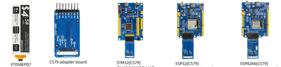 5.79 Inch E-Ink E-Paper Display 792×272 SPI Stretched Bar Screen
