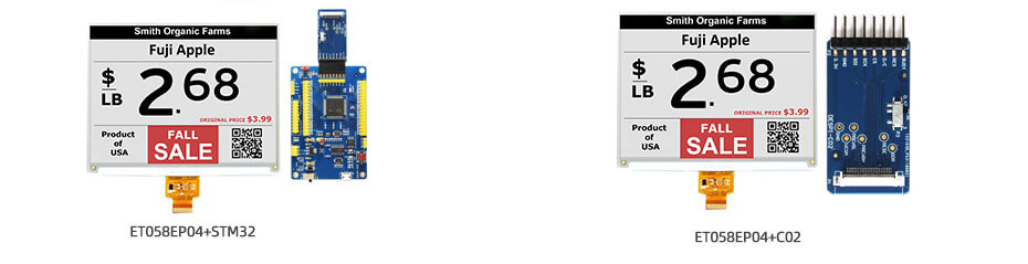 5.83 Inch 3-Color E-Ink E-Paper Display 600×448 SPI Black White Yellow Electronic Paper Screen