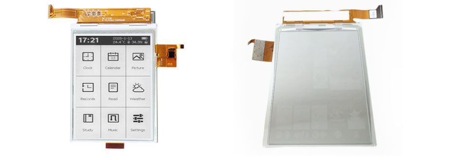 6 Inch Black White E-Paper Display 758×1024 I2C Interface Touch Screen Electronic Ink Display Module